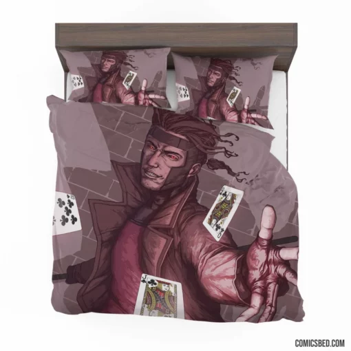 Gambit Marvel Card-Throwing X-Men Comic Bedding Set 1