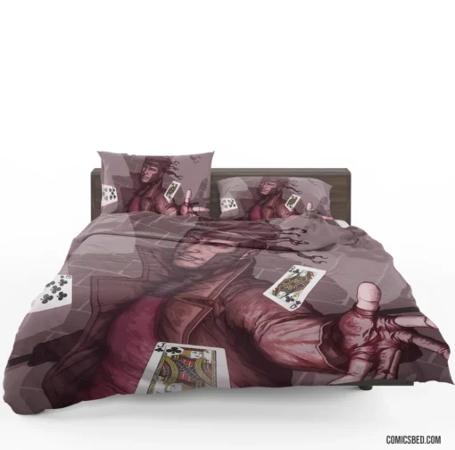 Gambit Marvel Card-Throwing X-Men Comic Bedding Set