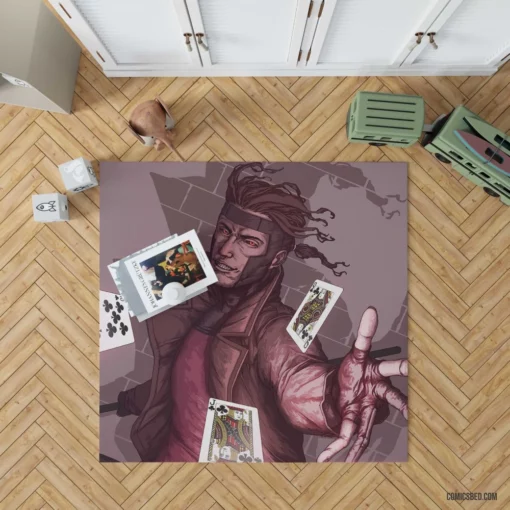 Gambit Marvel Card-Throwing X-Men Comic Rug