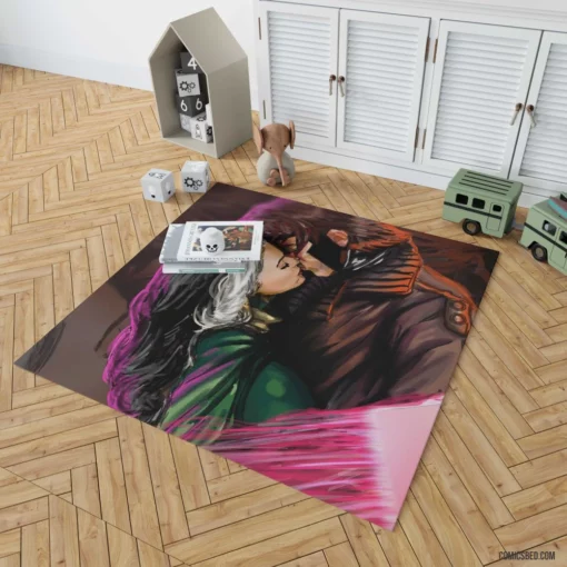 Gambit & Rogue X-Men Marvelous Kiss Comic Rug 1