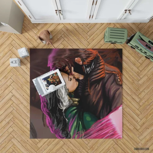 Gambit & Rogue X-Men Marvelous Kiss Comic Rug