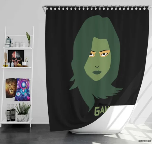 Gamora Deadly Assassin Comic Shower Curtain