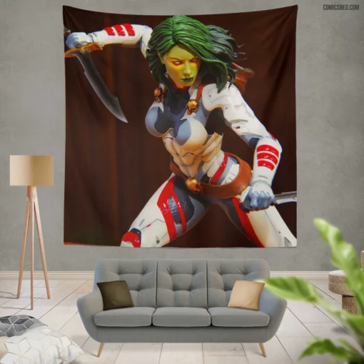 Gamora Enigmatic Figurine Comic Wall Tapestry