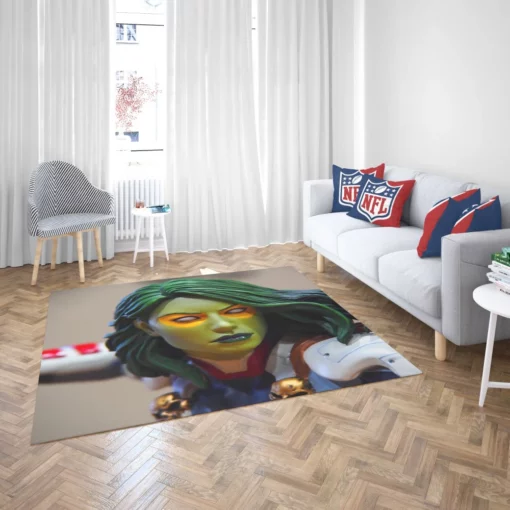 Gamora Galaxy Fierce Warrior Comic Rug 2