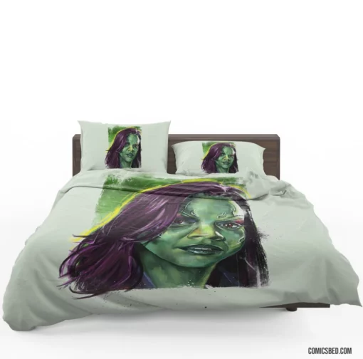 Gamora Intergalactic Warrior Comic Bedding Set