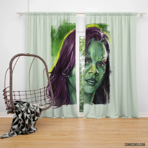 Gamora Intergalactic Warrior Comic Curtain