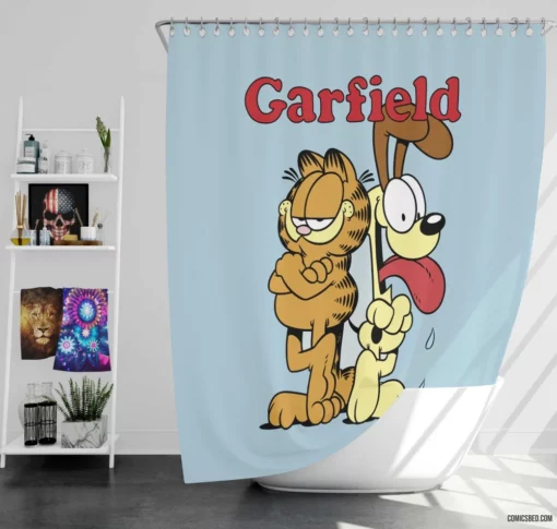 Garfield & Odie Comic Companions Shower Curtain