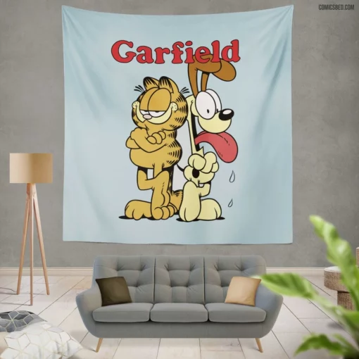 Garfield & Odie Comic Companions Wall Tapestry