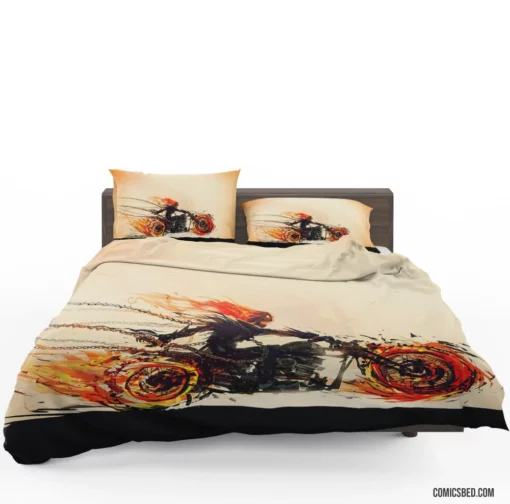 Ghost Rider Chronicles Marvel Motorcycle Hero Comic Bedding Set