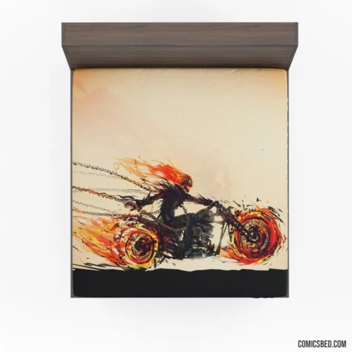 Ghost Rider Chronicles Marvel Motorcycle Hero Comic Fitted Sheet 1