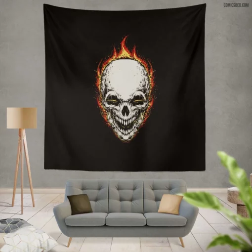 Ghost Rider Chronicles Marvel Supernatural Hero Comic Wall Tapestry