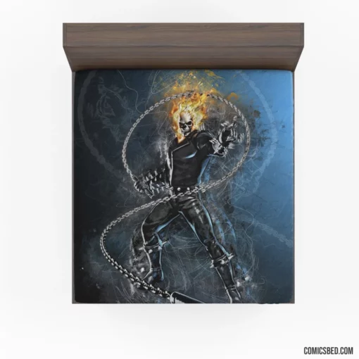 Ghost Rider Fiery Marvel Ride Comic Fitted Sheet 1