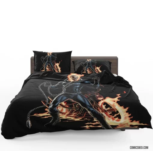 Ghost Rider Hell Burning Justice Comic Bedding Set