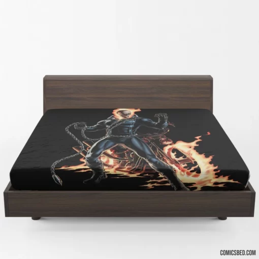 Ghost Rider Hell Burning Justice Comic Fitted Sheet