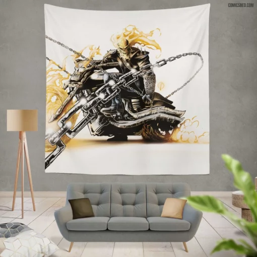 Ghost Rider Hell Vengeance Comic Wall Tapestry