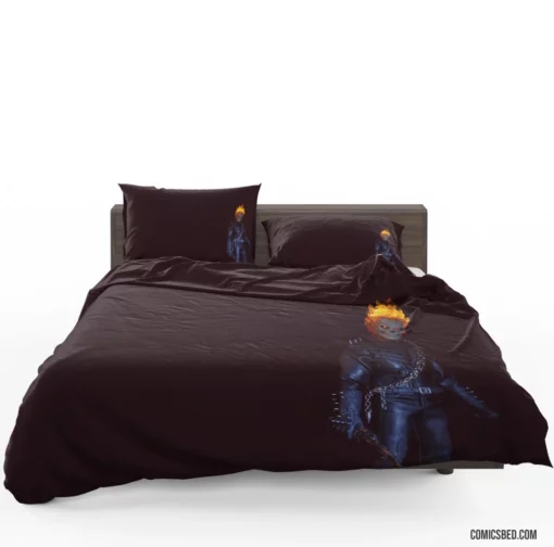 Ghost Rider Hellish Adventures Comic Bedding Set