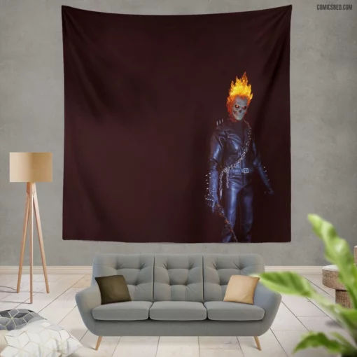 Ghost Rider Hellish Adventures Comic Wall Tapestry