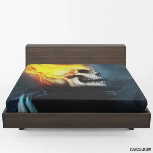 Ghost Rider Hellish Vengeance Comic Fitted Sheet