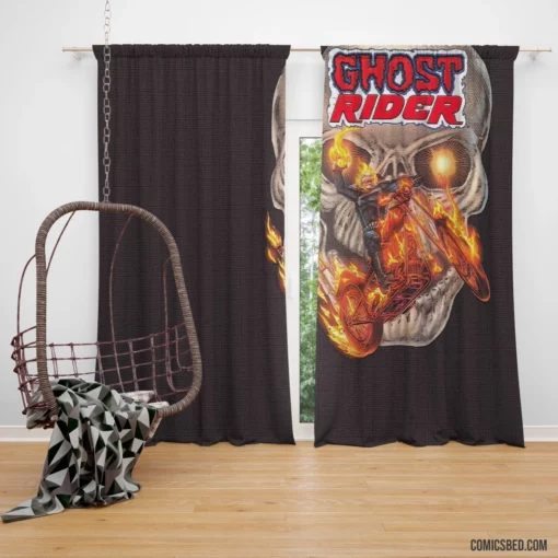 Ghost Rider Johnny Blaze Fury Comic Curtain