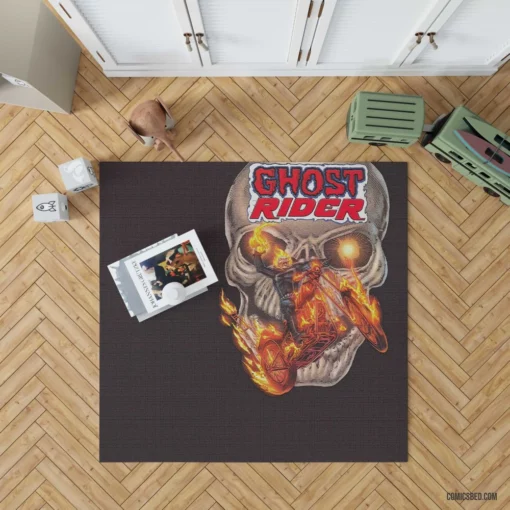 Ghost Rider Johnny Blaze Fury Comic Rug