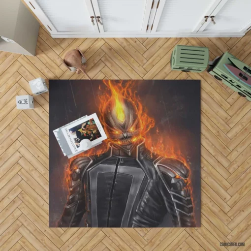 Ghost Rider Marvel Fiery Avenger Comic Rug