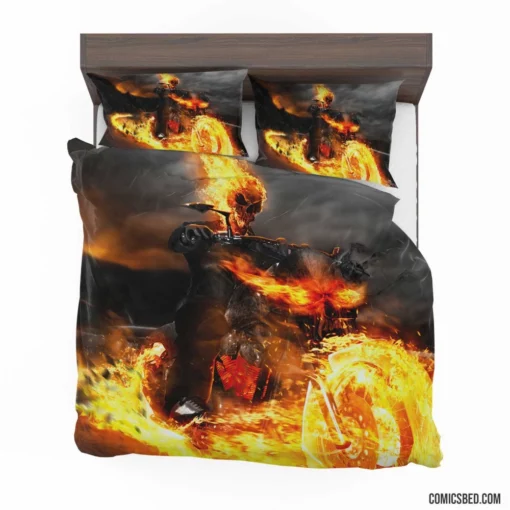 Ghost Rider Marvel Fiery Champion Comic Bedding Set 1