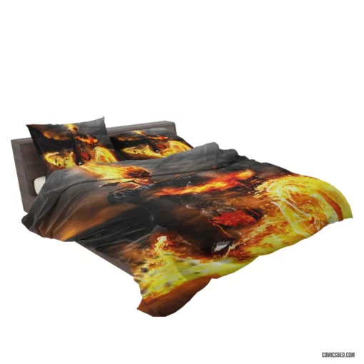 Ghost Rider Marvel Fiery Champion Comic Bedding Set 2