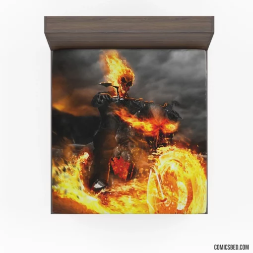 Ghost Rider Marvel Fiery Champion Comic Fitted Sheet 1