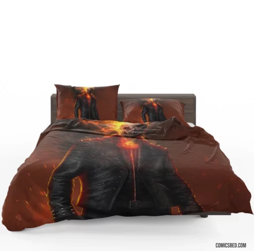 Ghost Rider Marvel Fiery Resolve Comic Bedding Set