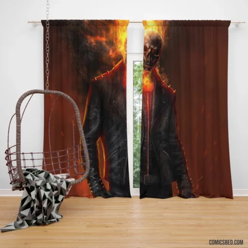 Ghost Rider Marvel Fiery Resolve Comic Curtain