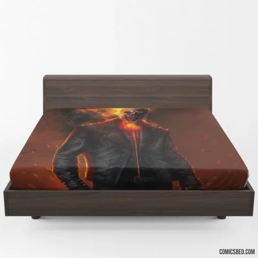 Ghost Rider Marvel Fiery Resolve Comic Fitted Sheet