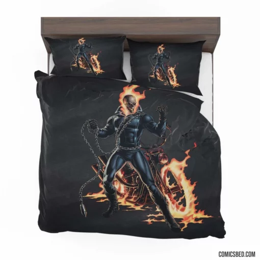 Ghost Rider Marvel Fiery Rider Comic Bedding Set 1