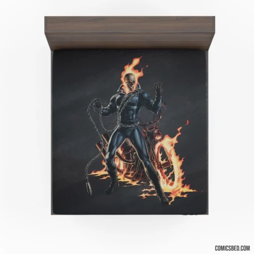 Ghost Rider Marvel Fiery Rider Comic Fitted Sheet 1