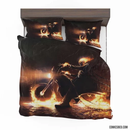 Ghost Rider Marvel Flaming Hero Comic Bedding Set 1