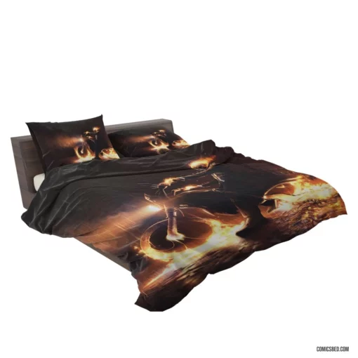 Ghost Rider Marvel Flaming Hero Comic Bedding Set 2