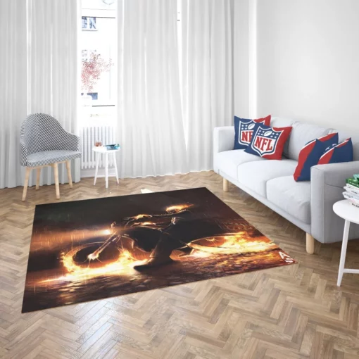 Ghost Rider Marvel Flaming Hero Comic Rug 2