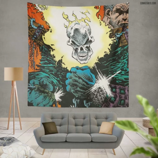 Ghost Rider Marvel Maverick Comic Wall Tapestry