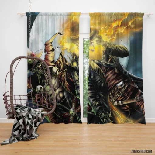 Ghost Rider Marvel Spirit Avenger Comic Curtain