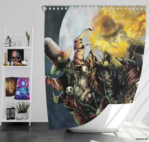 Ghost Rider Marvel Spirit Avenger Comic Shower Curtain