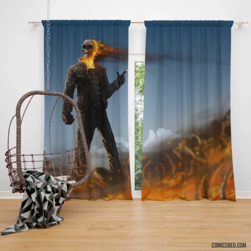 Ghost Rider Marvel Vengeful Spirit Comic Curtain