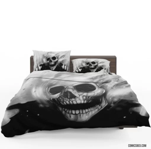 Ghost Rider Skull Haunting Stare Comic Bedding Set