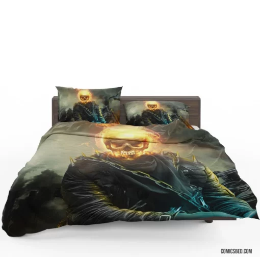 Ghost Rider Skull Spirit of Vengeance Comic Bedding Set