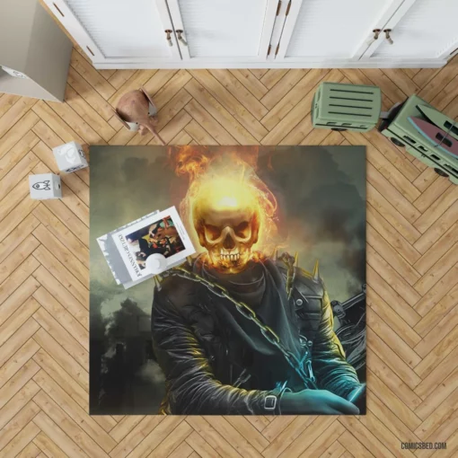 Ghost Rider Skull Spirit of Vengeance Comic Rug