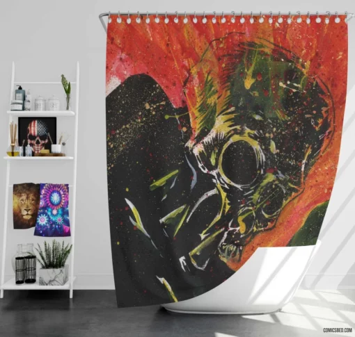 Ghost Rider Spirit Avenger Comic Shower Curtain