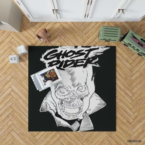 Ghost Rider Spirit Haunting Quest Comic Rug