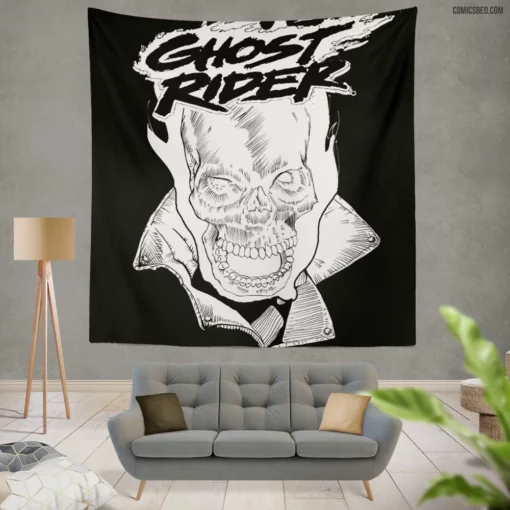 Ghost Rider Spirit Haunting Quest Comic Wall Tapestry