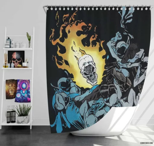 Ghost Rider Supernatural Rider Comic Shower Curtain