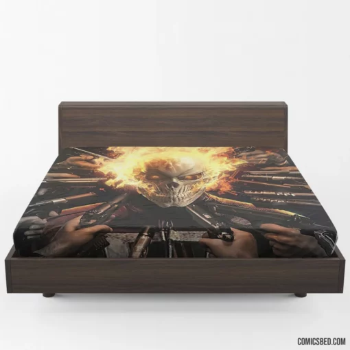 Ghost Rider Unleashed Marvel Flame Avenger Comic Fitted Sheet