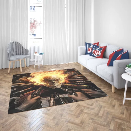 Ghost Rider Unleashed Marvel Flame Avenger Comic Rug 2