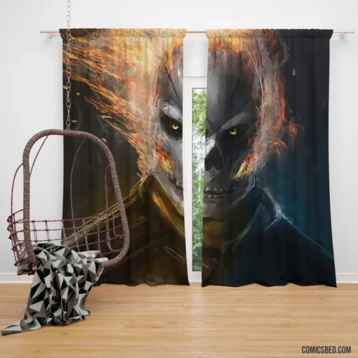 Ghost Rider Unleashed Marvel Flame Chronicles Comic Curtain